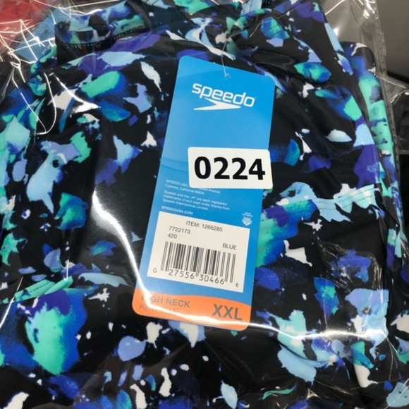 Speedo Ladies' 1-piece Swimsuit, Floral Print XL - Picture 3 of 4
